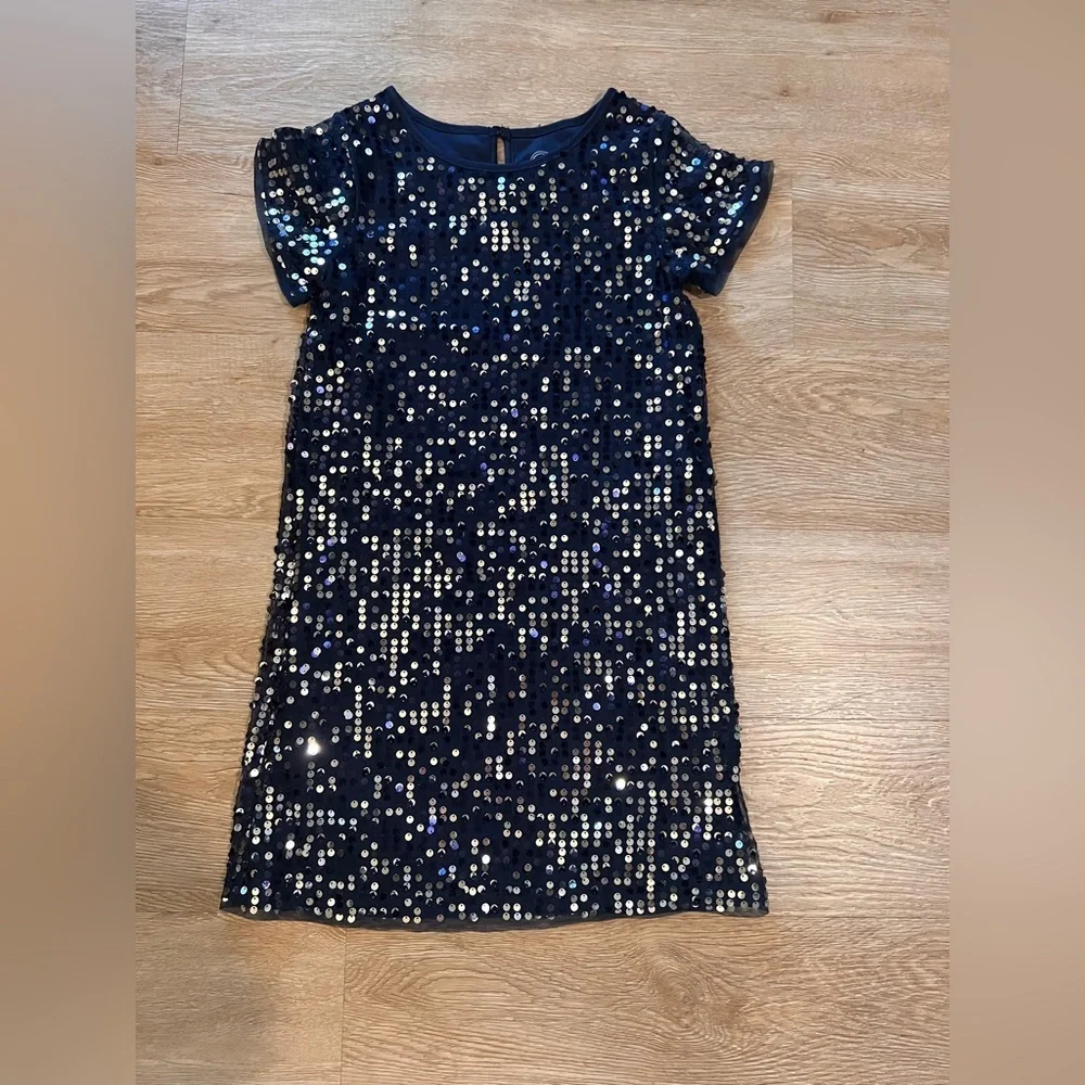 Wonder Nation Navy Sequin Party Dress Girls Size‎ L (10–12)